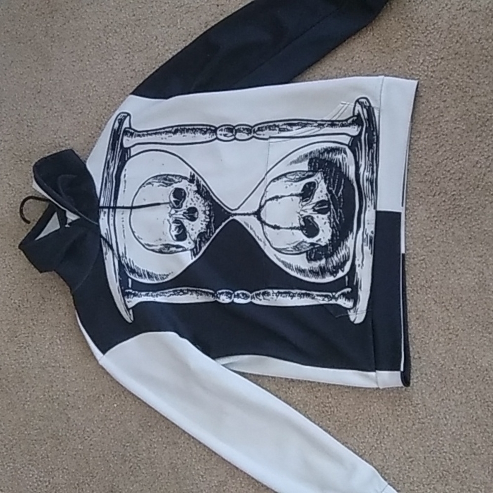 Unus annus black and white sweatshirt hoodie